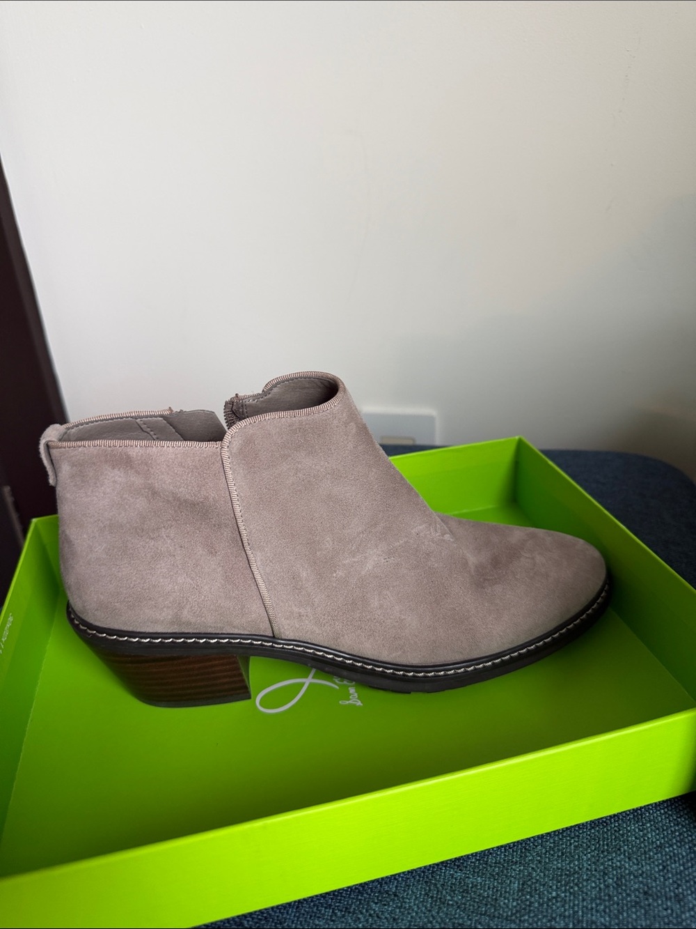 Sam Edelman Taupe Suede Ankle Booties
